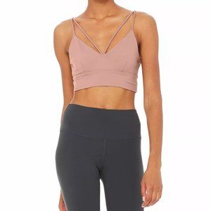 ALO Yoga Deluxe Bra in Smoky Quartz XS NWOT